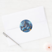 Sticker Rond Château de Winter Hearth (Enveloppe)