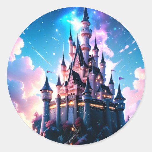 Sticker Rond Château d'Imaginaire (Devant)