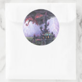 Sticker Rond Château du Dragon (Sac)