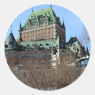 Sticker Rond Château Frontenac, Québec, Canada