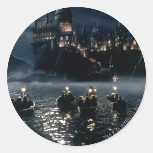 Sticker Rond Château Harry Potter | Arrivée à Poudlard (Devant)