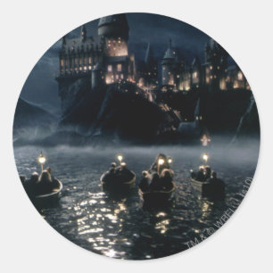 Sticker Rond Château Harry Potter Arrivée à Poudlard