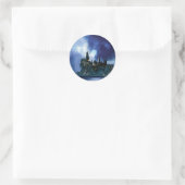 Sticker Rond Château Harry Potter | Hogwarts à la nuit (Sac)