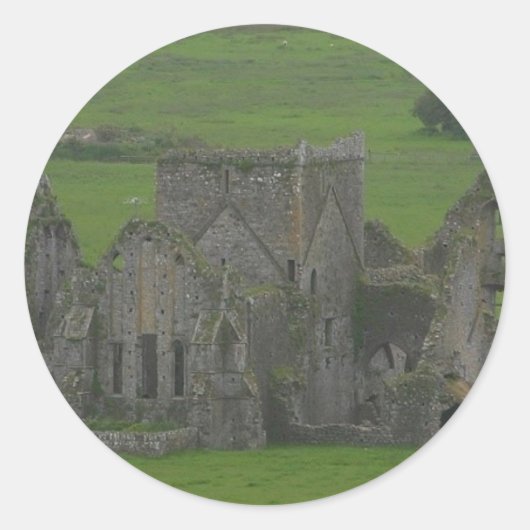 Sticker Rond Château Irlande (Devant)
