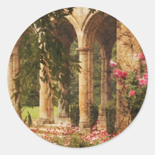 Sticker Rond Château - le jardin secret
