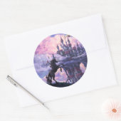 Sticker Rond Château Licorne (Enveloppe)