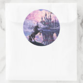 Sticker Rond Château Licorne (Sac)