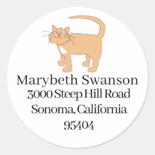 Sticker Rond Chaton