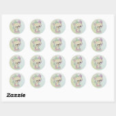 Sticker Rond Chaton (Feuille)