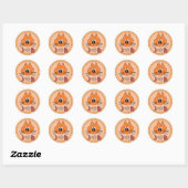 Sticker Rond Chaton (Feuille)