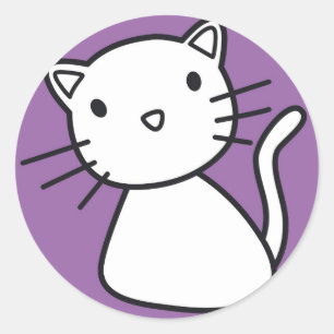 Sticker Rond chaton