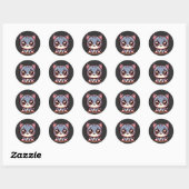 Sticker Rond chaton assis mignon (Feuille)
