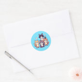 Sticker Rond Chatons Colorés Pixelisés (Enveloppe)