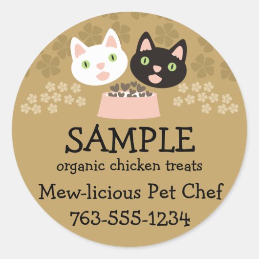 Sticker Rond chats cuisine faite maison chef collants (Devant)