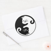 Sticker Rond Chats de Yin yang (Enveloppe)