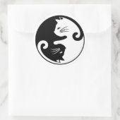 Sticker Rond Chats de Yin yang (Sac)