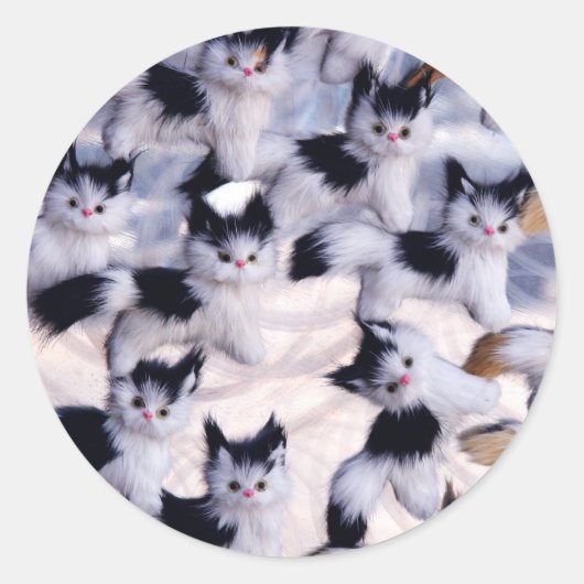 Sticker Rond chats déplaisants (Devant)