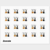 Sticker Rond Chats d'Halloween en costumes (Feuille)