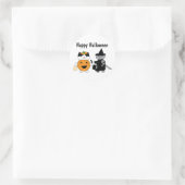 Sticker Rond Chats d'Halloween en costumes (Sac)