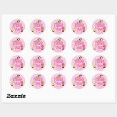 Sticker Rond Chats Doodle Merci  (Feuille)