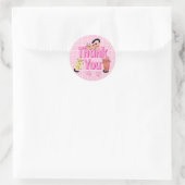 Sticker Rond Chats Doodle Merci  (Sac)