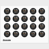 Sticker Rond Chats Drôle Chat Tricks (Feuille)