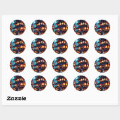 Sticker Rond Chats Haunted Fun House (Feuille)