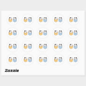 Sticker Rond Chats mignons (Feuille)