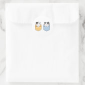 Sticker Rond Chats mignons (Sac)