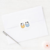 Sticker Rond Chats mignons (Enveloppe)