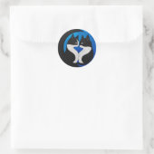 Sticker Rond Chats noirs et blancs (Sac)