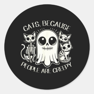 Sticker Rond Chats Parce Que Les Gens Sont Crépusculaires T-shi