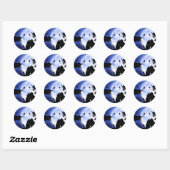 Sticker Rond chats pleine lune (Feuille)