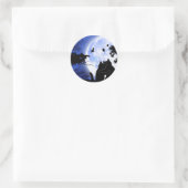 Sticker Rond chats pleine lune (Sac)