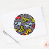 Sticker Rond Chats plus bananes (Enveloppe)