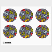 Sticker Rond Chats plus bananes (Feuille)