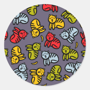 Sticker Rond Chats plus bananes