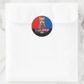 Sticker Rond Chats Pour Trump 2024 | Vance Trump Red Blue (Sac)