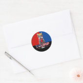 Sticker Rond Chats Pour Trump 2024 | Vance Trump Red Blue (Enveloppe)