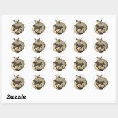 Sticker Rond Chats Siamais (Feuille)
