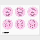 Sticker Rond Chatte (Feuille)