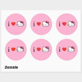 Sticker Rond Chatte (Feuille)
