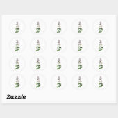 Sticker Rond chatte, branlette, herbe, plante, fleur violette (Feuille)