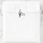 Sticker Rond Chatte Mouillée (Sac)
