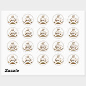 Sticker Rond Chaud ! (Feuille)