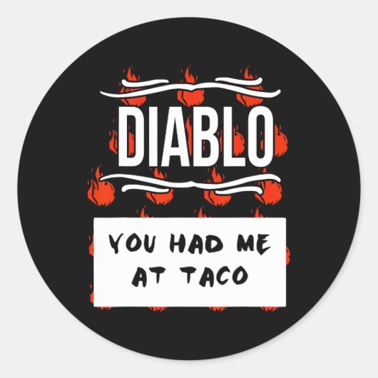 Sticker Rond CHAUD SAUCES Groupe Halloween DIABLO SAUCE Vous M' (Devant)