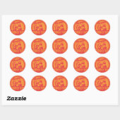 STICKER ROND CHAUD SUPERBE (Feuille)