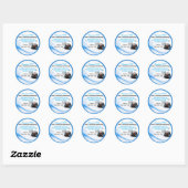 Sticker Rond Chauffage Climatisation CVC (Feuille)
