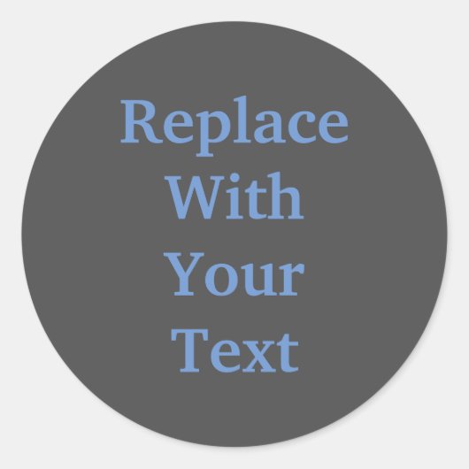 Sticker Rond Chauffage de charbon Ajouter votre propre texte de (Devant)