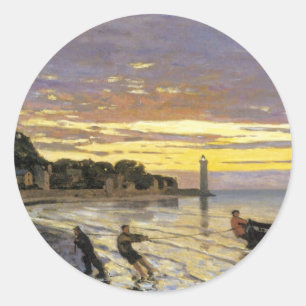 Sticker Rond Chauffage d'un bateau, Honfleur